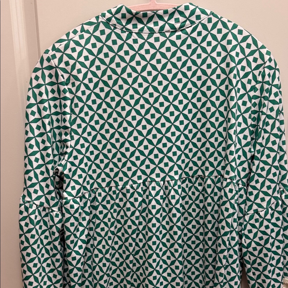 Vintage Green and White Midi Dress - Picture 8 of 8